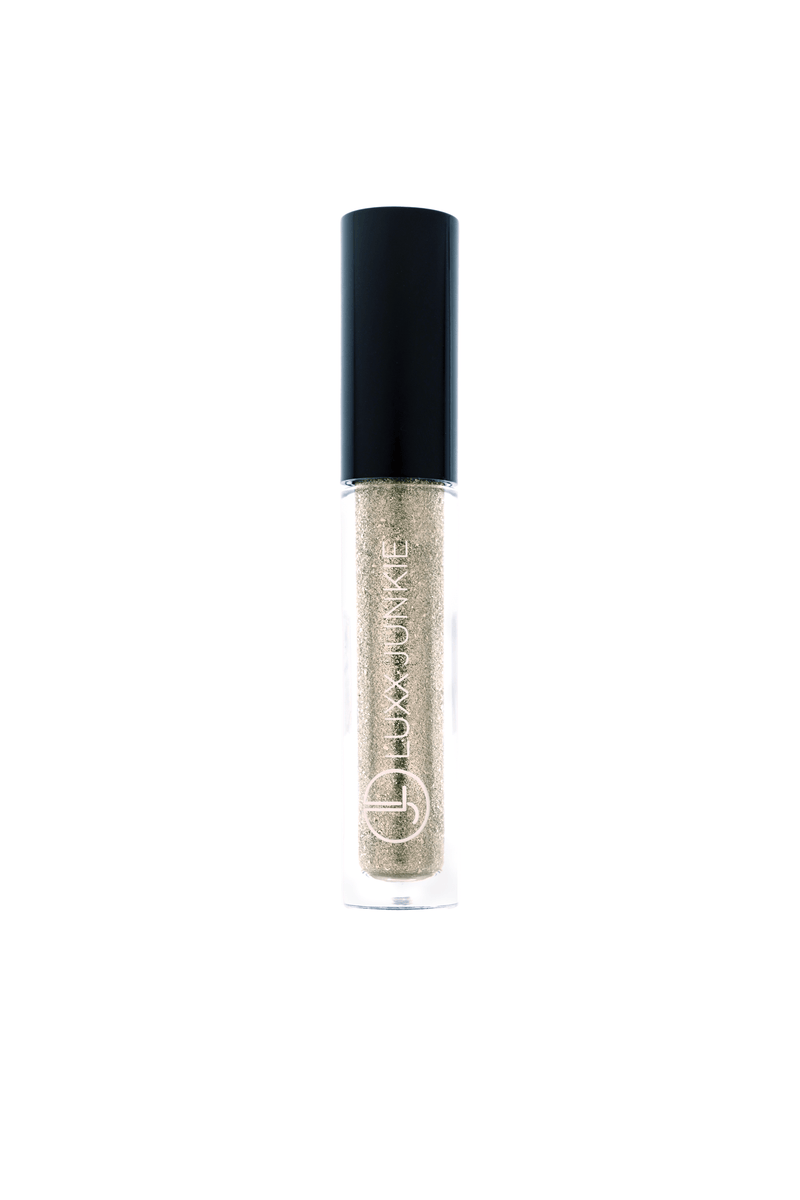 Disco Ball Glitter Liquid Eyeshadow: LUXX Junkie vegan silver pearl liquid glitter