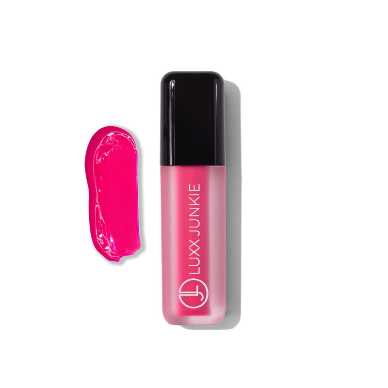 Bossy Liquid Blush: LUXX Junkie vegan plum buildable liquid blush