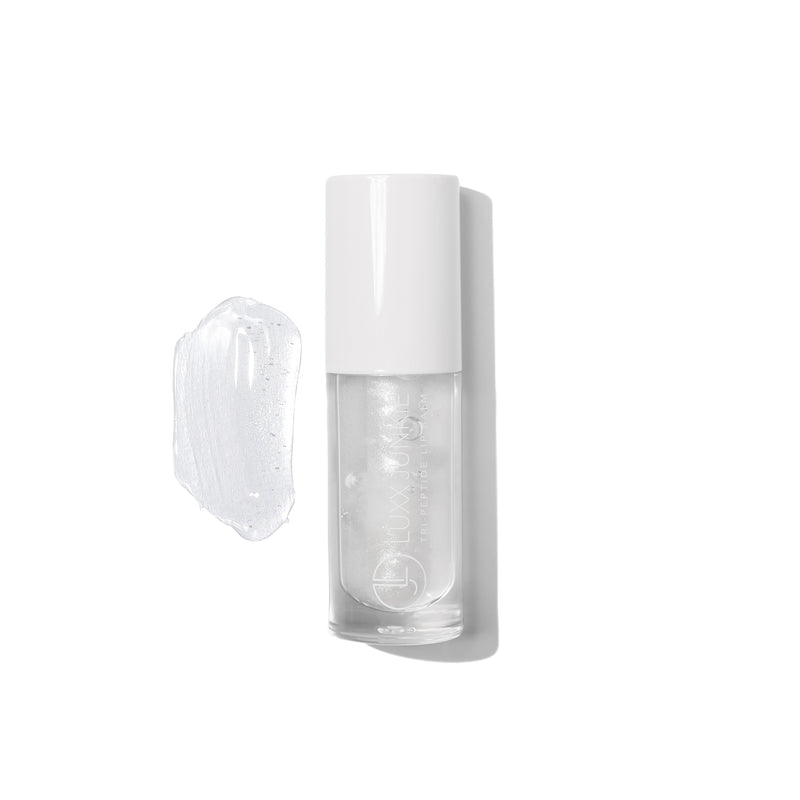 Crystal Kiss Tri-Peptide Lip Balm: LUXX Junkie clear vegan peptide lip balm 12ml