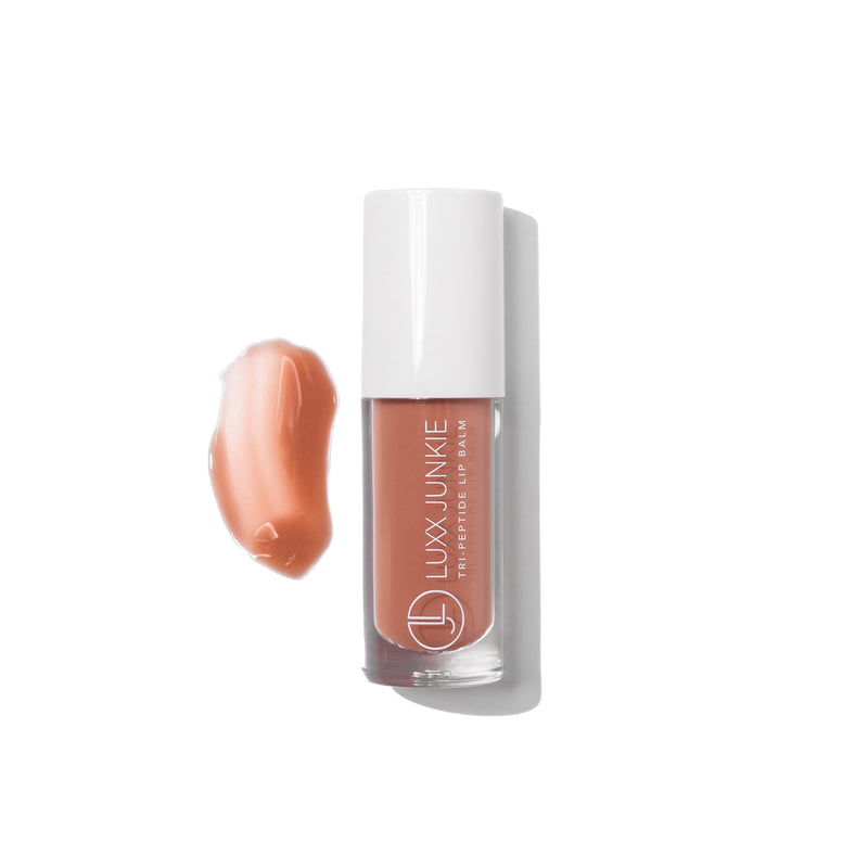 Nude Envy Tri-Peptide Lip Balm: LUXX Junkie nude tinted vegan peptide balm 12ml