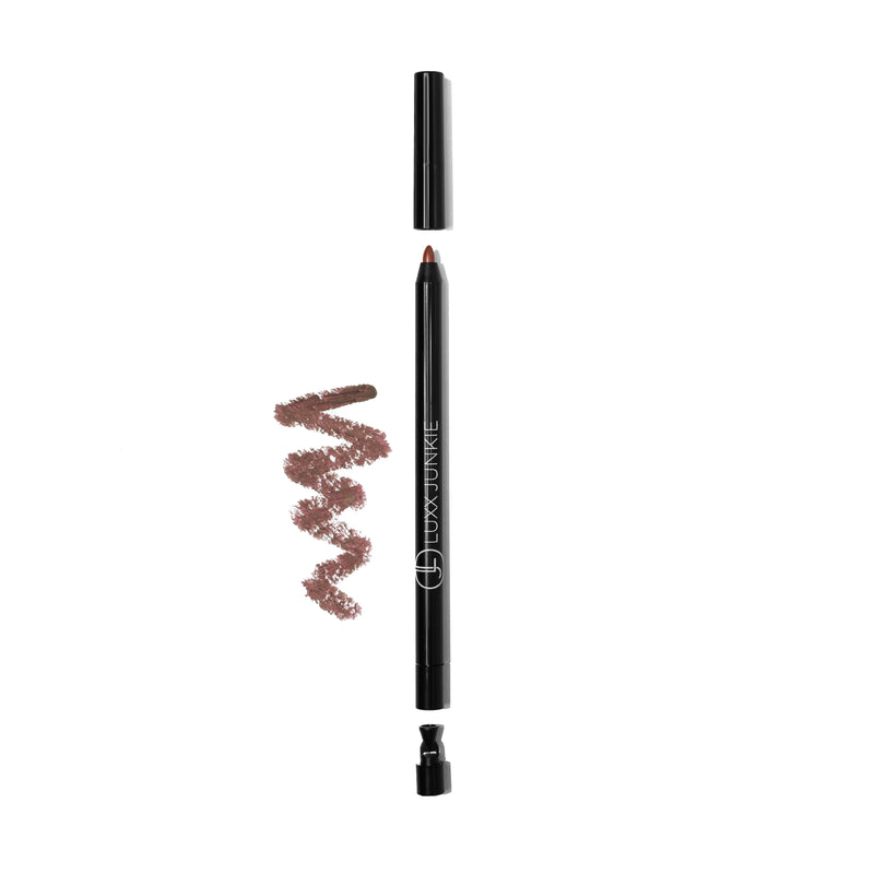 Mocha LUXX Lip Liner: vegan chocolate brown '90s retractable lip liner pencil