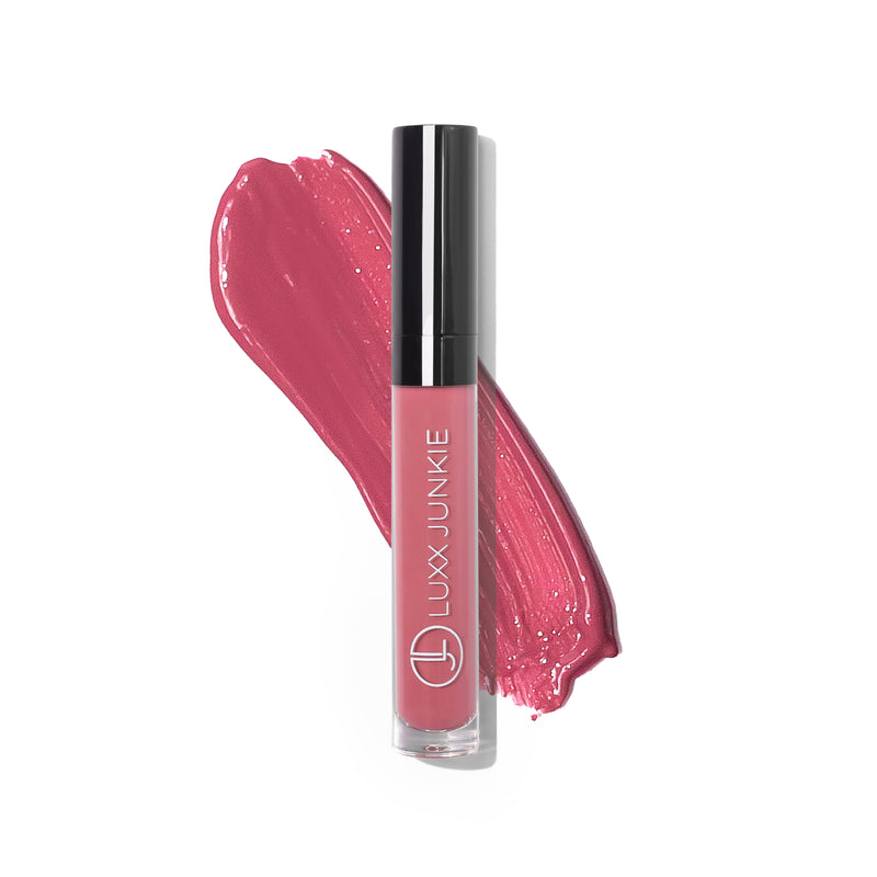 So Chic Velvet Liquid Lipstick: LUXX Junkie vegan mauve nude lipstick with packaging